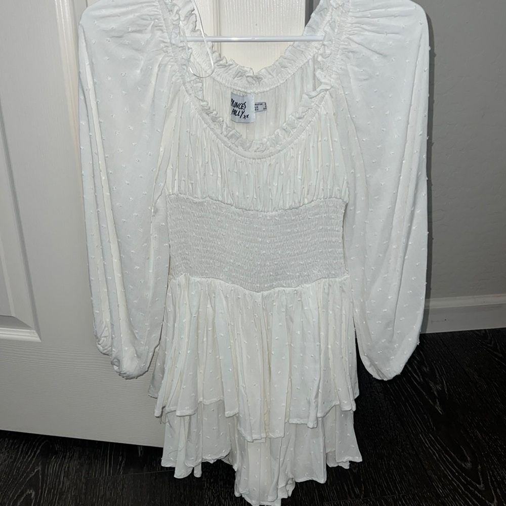 Princess Polly Love Galore Long Sleeve Romper White